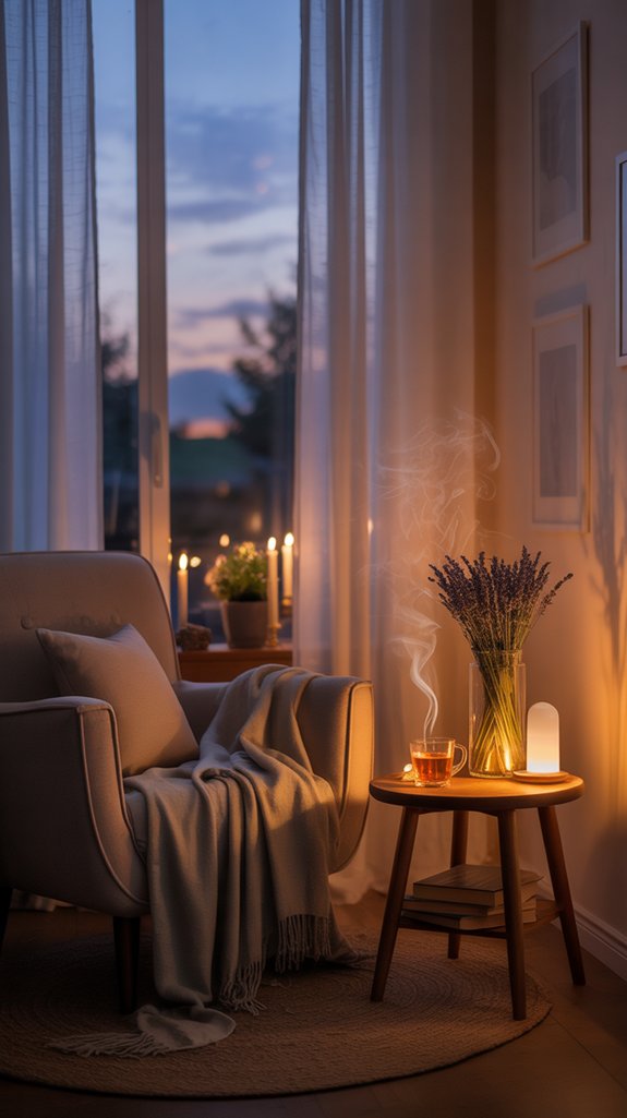 cozy calming evening routine