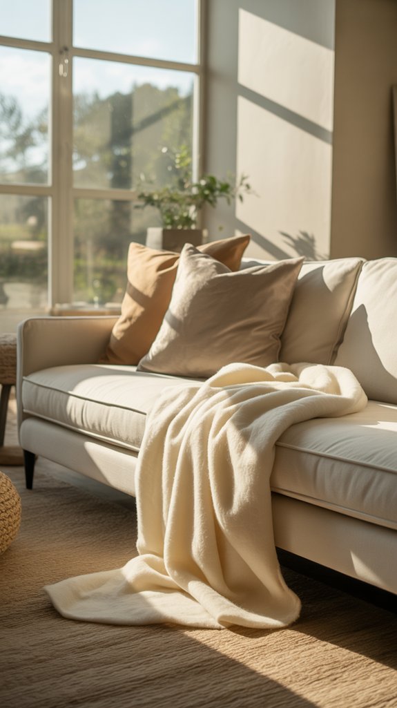 cozy minimalist textile layers